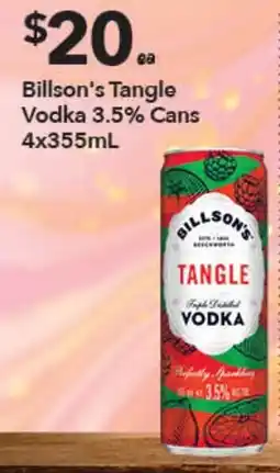 Ritchies Billson's Tangle Vodka offer