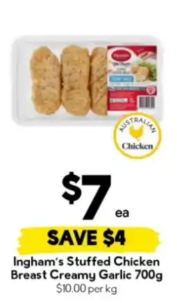 Drakes Ingham's Stuffed Chicken Breast Creamy Garlic offer