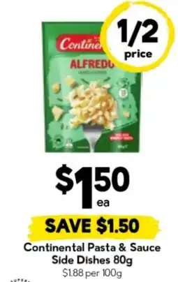 Drakes Continental Pasta & Sauce Side Dishes offer