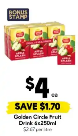 Drakes Golden Circle Fruit Drink offer