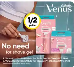 Drakes Gillette Venus ComfortGlide White Tea Razor offer