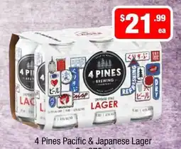 Liquor Stax 4 Pines Pacific & Japanese Lager offer