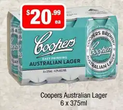 Liquor Stax Coopers Australian Lager offer