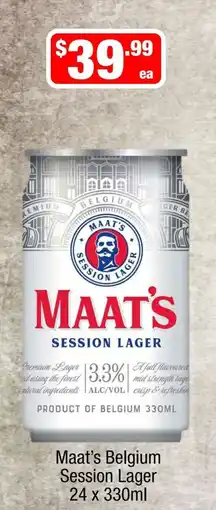 Liquor Stax Maat's Belgium Session Lager offer