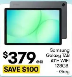 BIG W Samsung Galaxy TAB A11+ WIFI 128GB - Grey offer