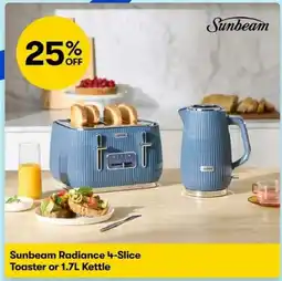 BIG W Sunbeam Radiance 4-Slice Toaster or 1.7L Kettle offer