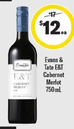 Liquorland Evans & Tate E&T Cabernet Merlot offer