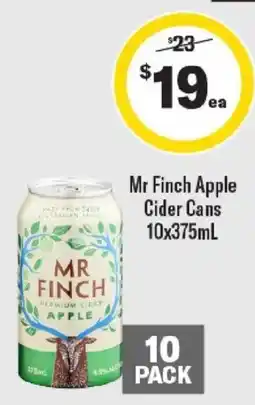 Liquorland Mr Finch Apple Cider Cans offer