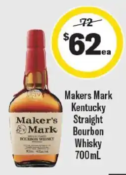 Liquorland Maker's Mark Kentucky Straight Bourbon Whisky offer