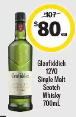 Liquorland Glenfiddich 12YO Single Malt Scotch Whisky offer