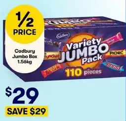 BIG W Cadbury Variety Jumbo Pack offer