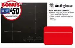 The Good Guys Westinghouse 60cm Induction Cooktop offer