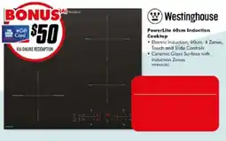 The Good Guys Westinghouse PowerLite 60cm Induction Cooktop offer