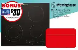 The Good Guys Westinghouse 60cm Ceramic Cooktop offer