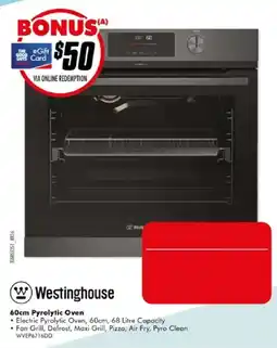 The Good Guys Westinghouse 60cm Pyrolytic Oven offer
