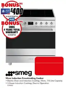 The Good Guys SMEG 90cm Induction Freestanding Cooker offer