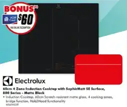 The Good Guys Electrolux 60cm 4 Zone Induction Cooktop with SaphirMatt SE Surface offer