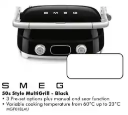 The Good Guys SMEG 50s Style MultiGrill - Black offer