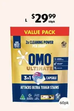 ALDI Omo Ultimate 3in1 Capsule offer