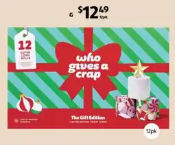 ALDI who gives a crap The Gift Edition Limited Edition Toilet Paper offer