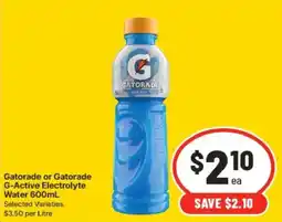 IGA Gatorade G-Active Electrolyte Water offer