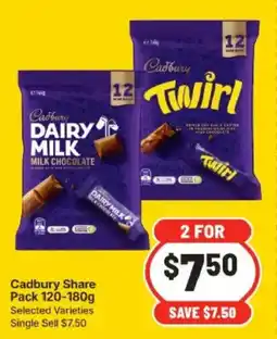 IGA Cadbury Share Pack Selected Varieties offer