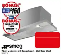 The Good Guys Smeg 90cm Undermount Rangehood - Stainless Steel offer