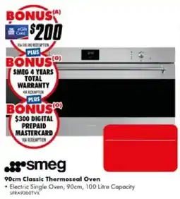 The Good Guys Smeg 90cm Classic Thermoseal Oven offer