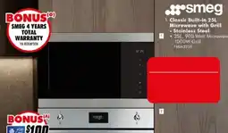 The Good Guys SMEG Classic Built-in 25L Microwave with Grill offer