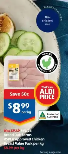ALDI RSPCA Approved Chicken Breast Value Pack offer