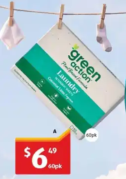 ALDI Green Action Laundry or Dishwashing Sheets offer