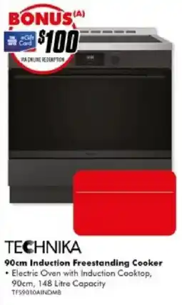 The Good Guys Technika 90cm Induction Freestanding Cooker offer
