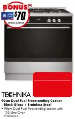 The Good Guys Technika 90cm Dual Fuel Freestanding Cooker offer