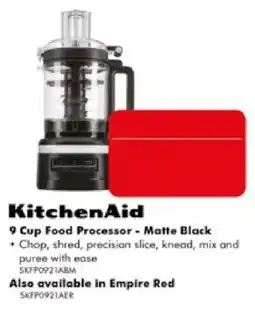 The Good Guys KitchenAid 9 Cup Food Processor - Matte Black offer