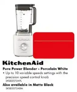 The Good Guys KitchenAid Pure Power Blender - Porcelain White offer