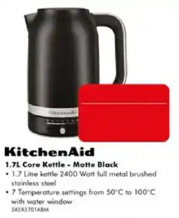 The Good Guys KitchenAid 1.7L Core Kettle - Matte Black offer