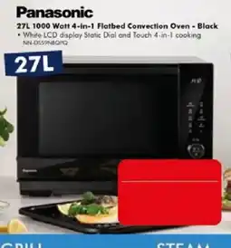 The Good Guys Panasonic 27L 1000 Watt 4-In-1 Flatbed Convection Oven - Black offer