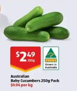 ALDI Australian Baby Cucumbers offer