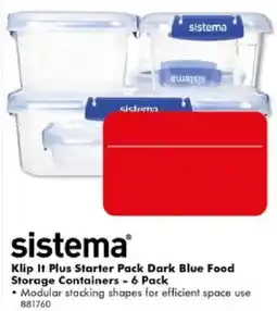 The Good Guys sistema Klip It Plus Starter Pack Dark Blue Food Storage Containers offer