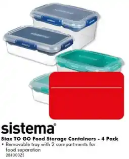 The Good Guys sistema Stax TO GO Food Storage Containers offer