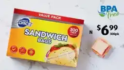 ALDI Power force sandwich bags offer