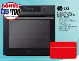 The Good Guys LG Series 7 76 Litre InstaView Pyrolytic Oven - Black offer