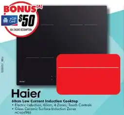 The Good Guys Haier 60cm Low Current Induction Cooktop offer
