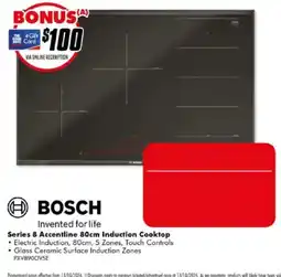 The Good Guys Bosch Series 8 Accentline 80cm Induction Cooktop offer