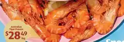 ALDI Australian Tiger Prawns offer