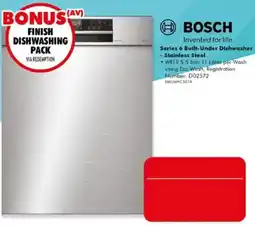 The Good Guys Bosch Series 6 Built-Under Dishwasher offer