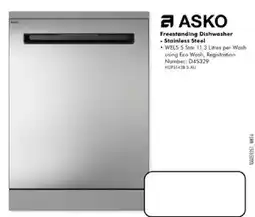 The Good Guys ASKO Freestanding Dishwasher - Stainless Steel offer