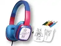 BIG W Techxtras Colour in Volume Limited Headphone - Blue/ Red/ White offer