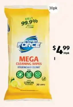 ALDI Power Force Mega Cleaning Wipes offer