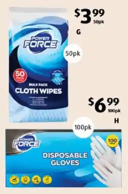 ALDI Power Force Cloth Wipes offer